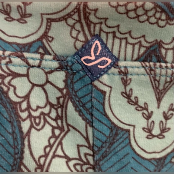 Prana Size S Women Teal Paisley Stretch Halter Neck Midi Athletic Slim Dress - Picture 4 of 9